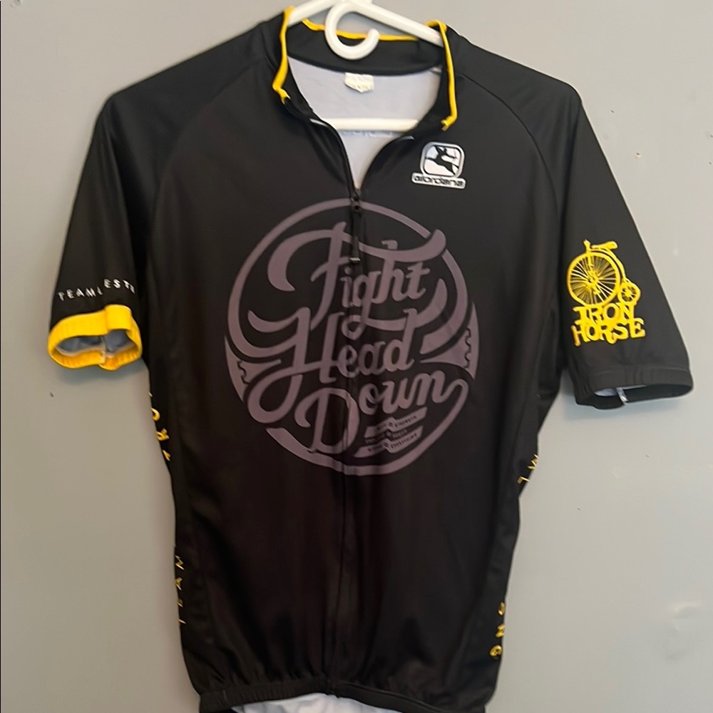 Retro Vintage Sport Activewear Giordana Team Livestrong Men's Jersey SZ Medium